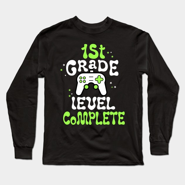 1st Grade Level Completed Long Sleeve T-Shirt by busines_night